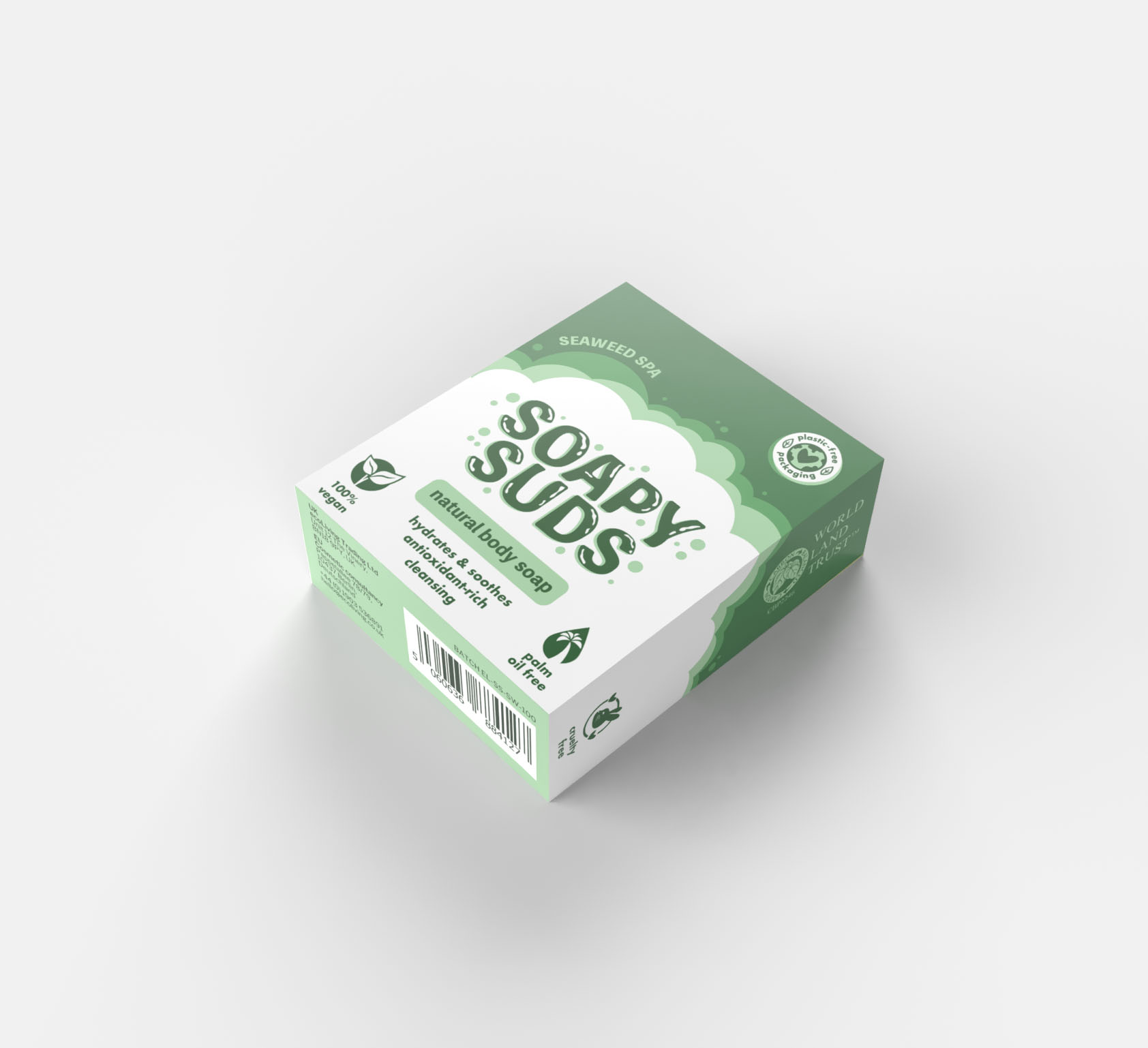 Soapy Suds Soap Bar  Natural Seaweed 100g